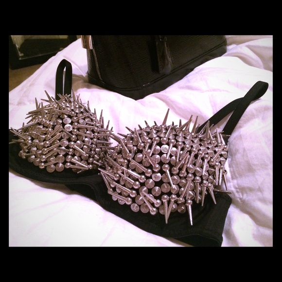 Spiked bra top NEVER worn