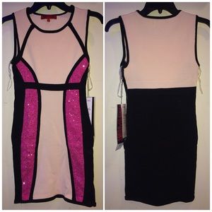 Pink, Black, Nude Bodycon Dress