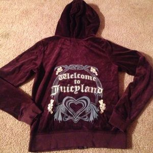 Deep purple velour JC hoodie