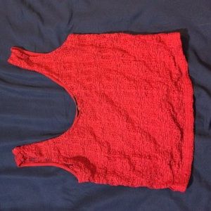 Red Floral Crop Top!