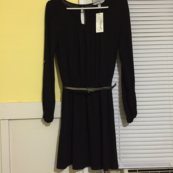 NWT- Black Dress With Belt
