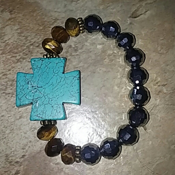 Turquoise Cross Bracelet