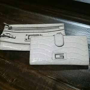 Guess clutch with matching wallet