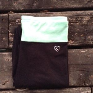 Black stirrup leggings