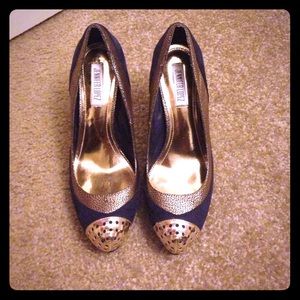 Navy Blue & Gold JLo Heels! 💙💛