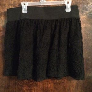 Black floral textured shirt