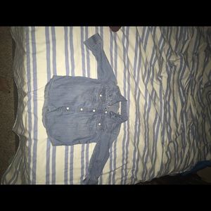 Denim button shirt for toddler boy