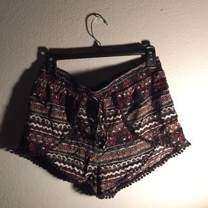 loose fitting print shorts