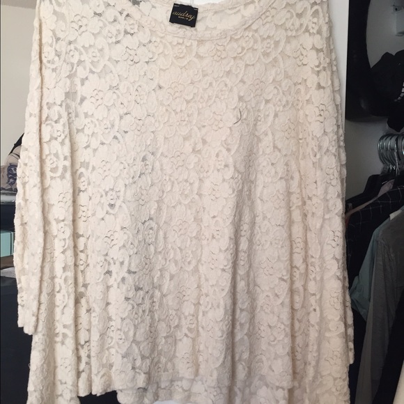 Nasty Gal - Audrey Ivory Lace long sleeve