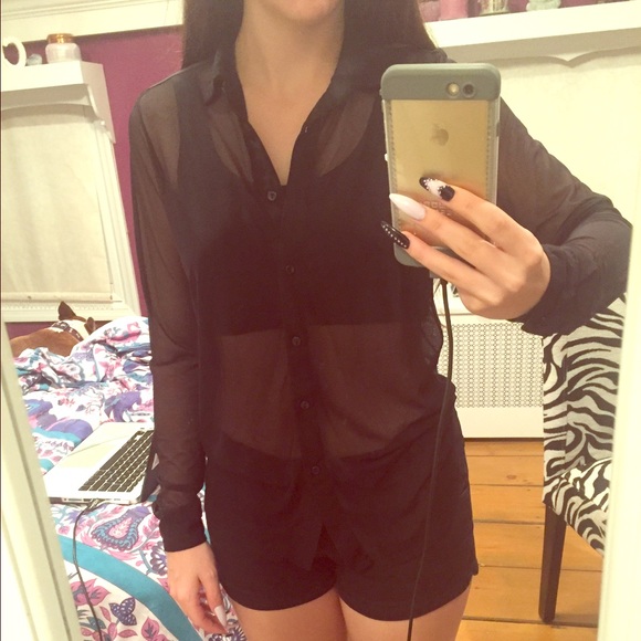 Sheer AA Button Up Shirt