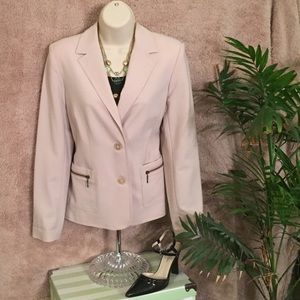 Alfani Cream Blazer w/ Zip Pocket Details Sz 4