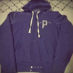 PINK COWLNECK ZIP UP SWEATSHIRT