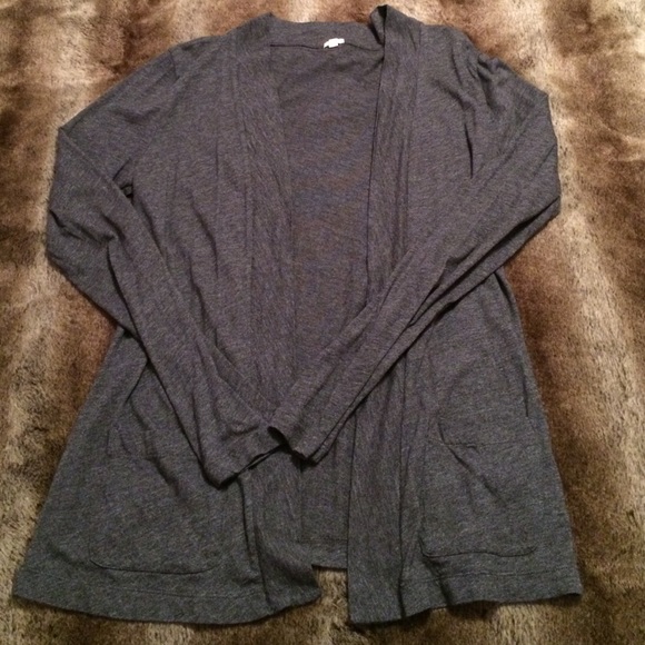 J. Crew Gray Open Cardigan - Picture 2 of 4