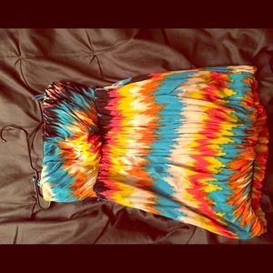 Summery strapless dress