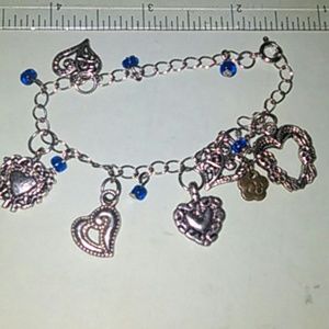 Heart charm bracelet