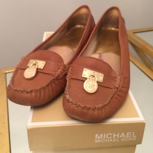Tan Michael Kors Hamilton loafer size 7 1/2