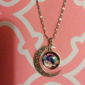 Moon galaxy necklace