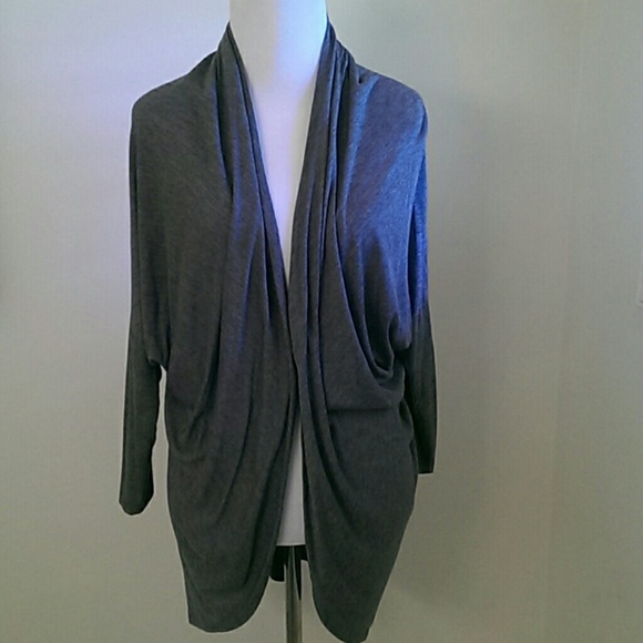 NWOT Pii by Poleci charcoal jersey knitcardigan XS