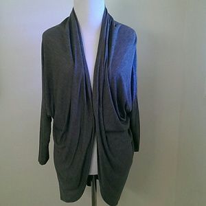 NWOT Pii by Poleci charcoal jersey knitcardigan XS