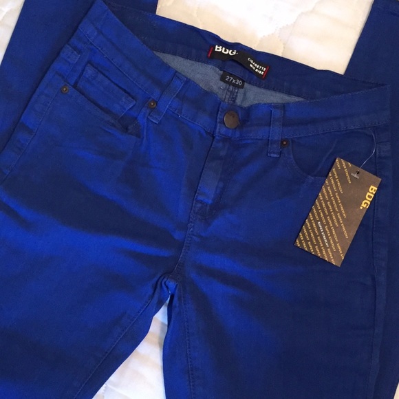 Royal blue skinny ankle jeans, size 27