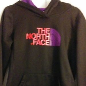 North Face fleece lined pullover hoodie