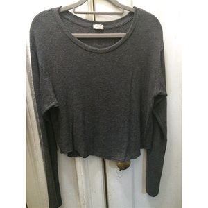 Brandy Melville Gray Cropped Sweater