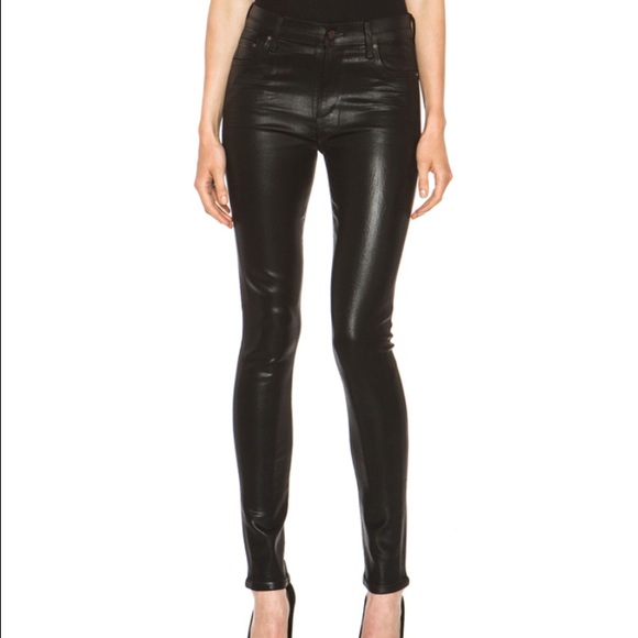 Citizens of humanity wet looking coated jeans