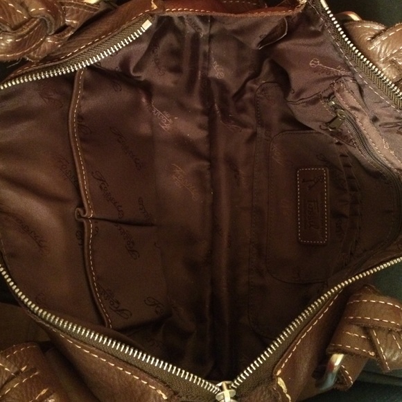 Brown leather handbag - Picture 2 of 4
