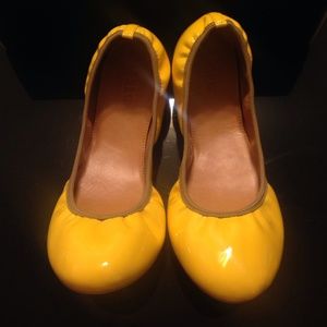 Yellow ballerina flats