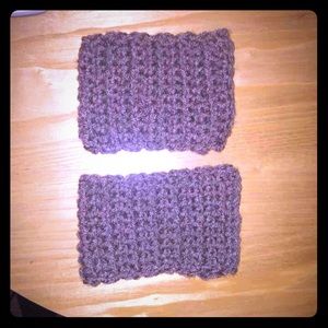 Crocheted boot cuffs
