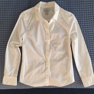 Jcrew White Long Sleeve Blouse