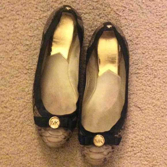 Michael Kors brown ballet flats