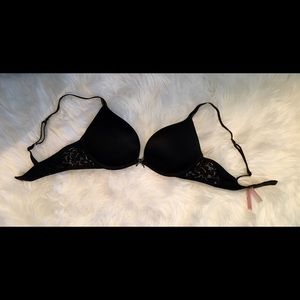 black lace light push up bra with lace 32 B
