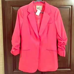Brand new pretty coral/pink blazer