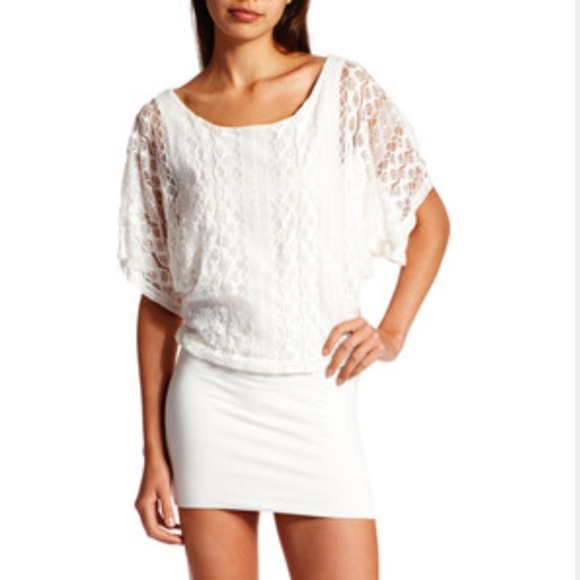 Charlotte Russe Dresses & Skirts - SZ M white lace dress