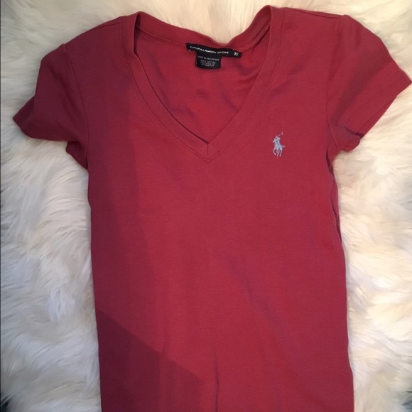 XS cranberry polo sport tshirt