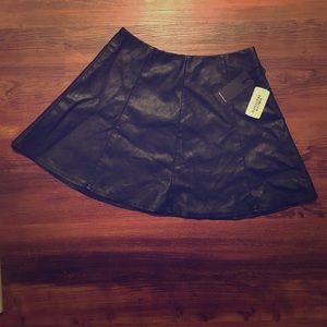 Faux Leather Skirt