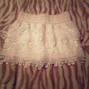 Lacey mini skirt