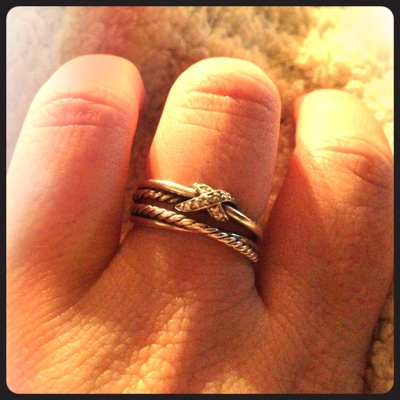 David Yurman X Crossover Ring with Diamonds 7