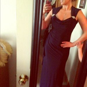 Beautiful NAVY floor length dress