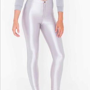 American Apparel XS Silver Disco Pants