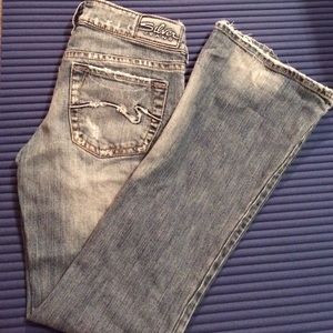 Silver Medium Wash Boot Cut jeans