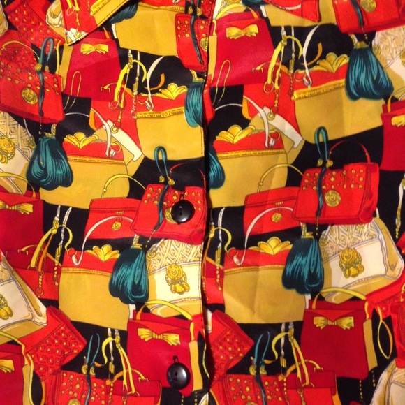 Vintage Retro Button Down Shirt Purse Pattern - Picture 2 of 4