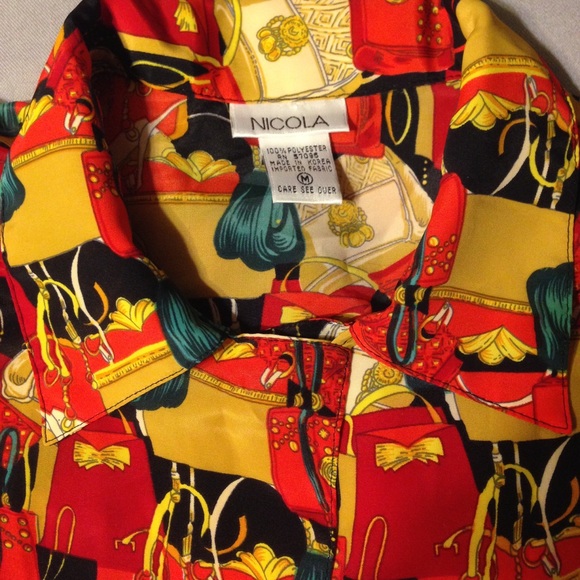 Vintage Retro Button Down Shirt Purse Pattern - Picture 3 of 4