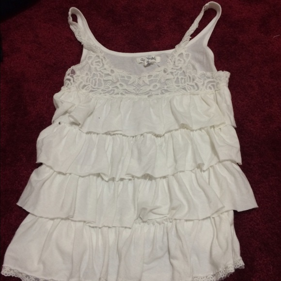 White lace tank top