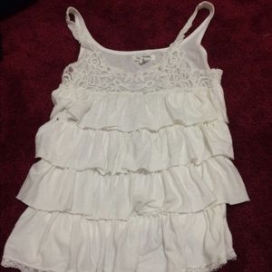 White lace tank top