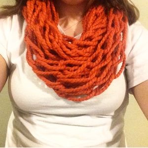Pumpkin spice orange scarf