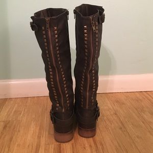 Studded Brown Riding Boots
