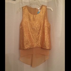 Gold Sequin Top NWT