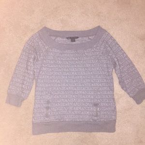 Gray with glittery logo Armani Exchange sweater
